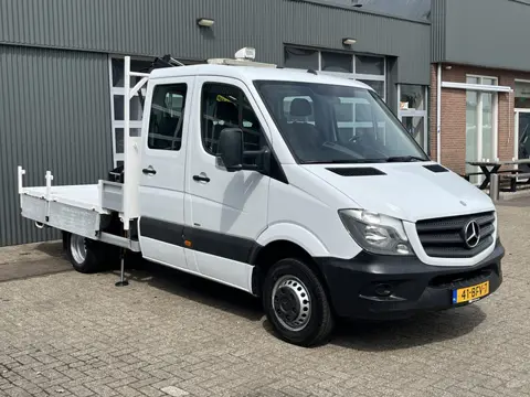Mercedes-Benz Sprinter 513 CDI 130pk DC Laadkraan Hiab 017T Airco Trekhaak 2000kg Open laadbak Euro 