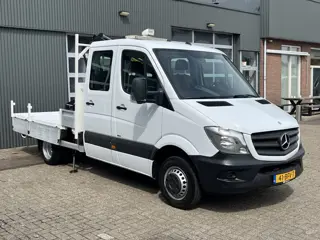 Mercedes-Benz Sprinter 513 CDI 130pk DC Laadkraan Hiab 017T Airco Trekhaak 2000kg Open laadbak Euro 