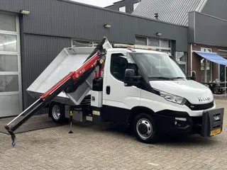 Iveco Daily 50C17 Maxilift 150 Laadkraan 3 zijden Kipper 3-Persoons Open laadbak Pick-up PTO Airco N