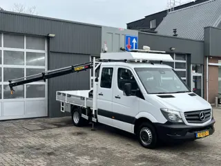 Mercedes-Benz Sprinter 513 CDI 366 Hiab Laadkraan 018T Trekhaak 3500kg Airco 6 persoons uitvoering O