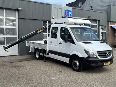 Mercedes-Benz Sprinter 514 CDI 366 Hiab Laadkraan 018T Trekhaak 3500kg Airco 6 persoons uitvoering O