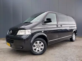 Volkswagen Transporter 2.5 TDI AUTOMAAT 2X SD DUBBELE CABINE MARGE AIRCO NAVI LEER CAMERA TREKHAAK