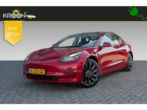 Tesla Model 3 Performance 513PK AWD 75kWh SOH 90% Facelift Warmtepomp