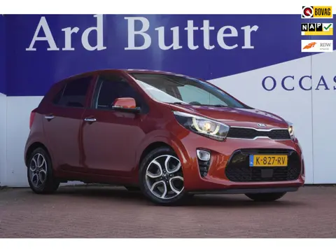 Kia Picanto 1.0 DPi DynamicPlusLine+Ecc+Led+Breed-Navigatie+camera+cruise+Leder-Multie-stuur = SUPER