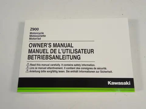 INSTRUCTIEBOEKJE Kawasaki Z 900 2017 - 2019
