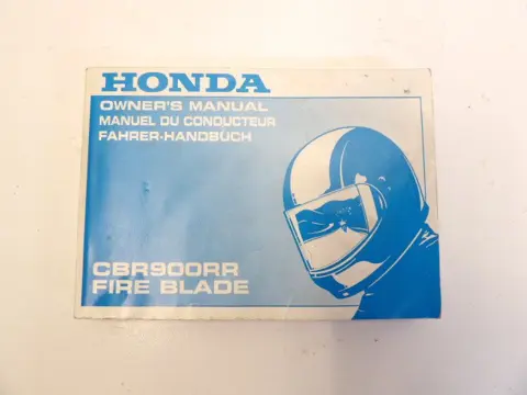 INSTRUCTIEBOEKJE Honda CBR Fireblade 2000 - 2001