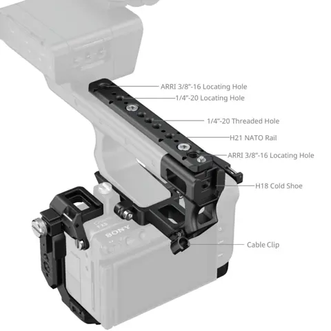 SmallRig 6777 Hawklock Cage Kit For Sony FX5 XLR Handle