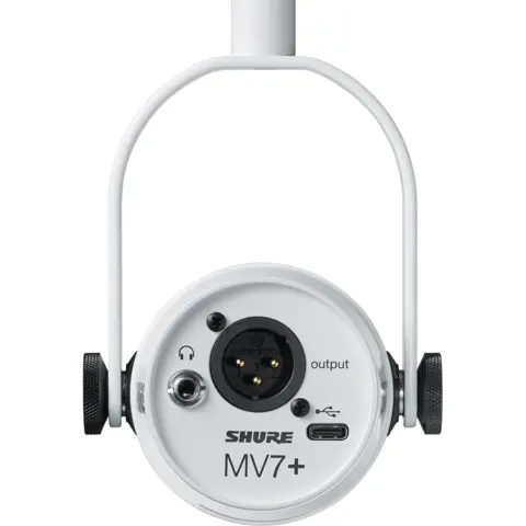 Shure MV7+ XLR/USB SPEECH Microphone White