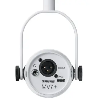 Shure MV7+ XLR/USB SPEECH Microphone White