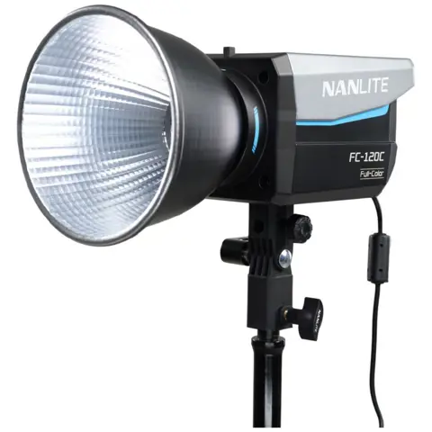 Nanlite FC-120C LED RGBW Spot Light Dual Kit With Softbox Fresnel And Lightstand