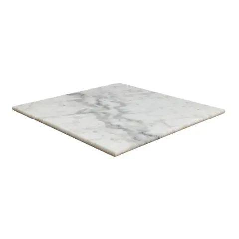 Vierkant marmer tafelblad 60 x 60 cm met bevestigingsplaat
