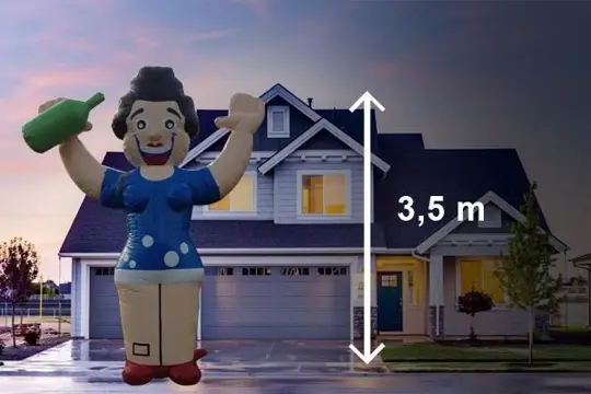 Sarah pop feest 3,5 meter hoog te huur, landelijke bezorging