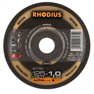 Doorslijp schijf 125x1,0mm RHODIUS