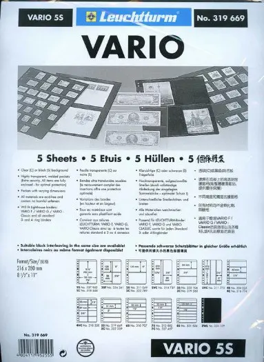 Leuchtturm Vario Bladen voor de Vario ringbanden - 5 S (zwar