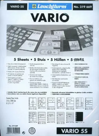 Leuchtturm Vario Bladen voor de Vario ringbanden - 5 S (zwar