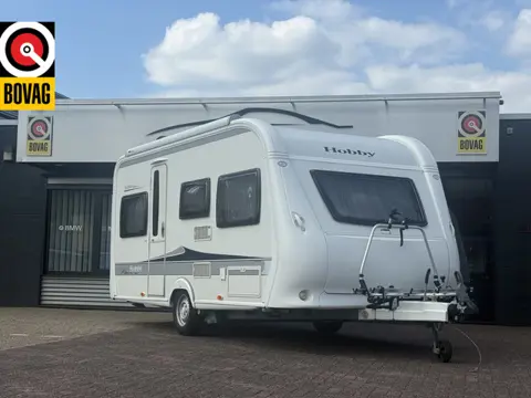 Hobby 455 UF Exellent in nieuwstaat bovag gekeurd 2025 dwarsbed mover truma fietsenrek 2x luifel thu