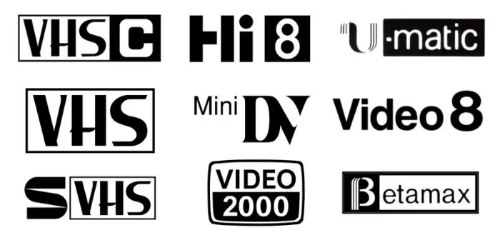 Digitaliseren videobanden vhs hi 8 video 8 super vhs dv mini