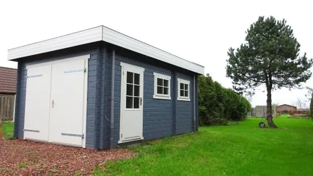 Tuinhuis-blokhut-garage platdak (3352): 330 x 520 x 253