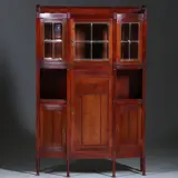 Foto 21 van Art deco kast in massief mahonie met subliem snijwerk Hollands ca 1900