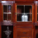 Foto 25 van Art deco kast in massief mahonie met subliem snijwerk Hollands ca 1900
