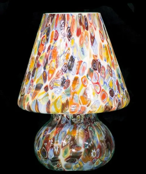 Murano glazen lamp met murrine 48 cm