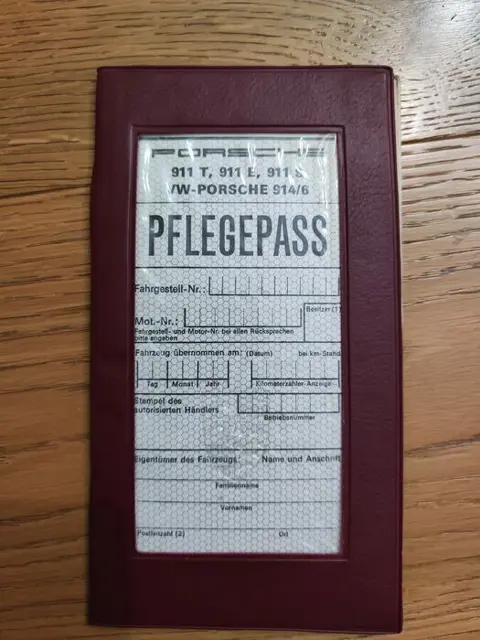 Brochures/catalogi - Porsche 911 T E S Pflegepass