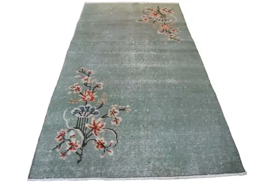 Vintage flower - Vloerkleed - 186 cm - 93 cm