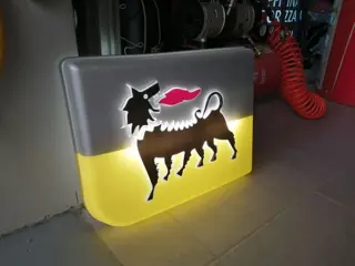 Bord - Insegna Illuminata Agip/Supercortemaggiore/Eni - Agip