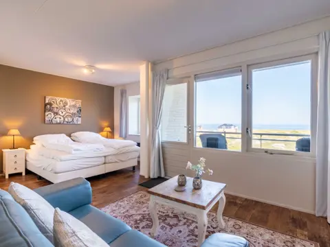 Sfeervolle studio vlakbij De Koog met uitzicht over de Noordzee