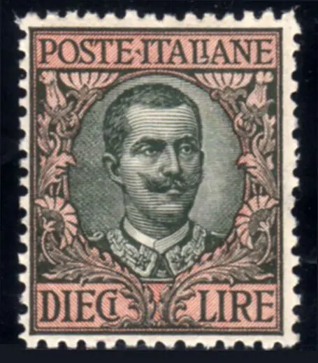 Koninkrijk Italië 1910 - ‘Floreale’ 10 lire, very good centring - Sassone n. 91