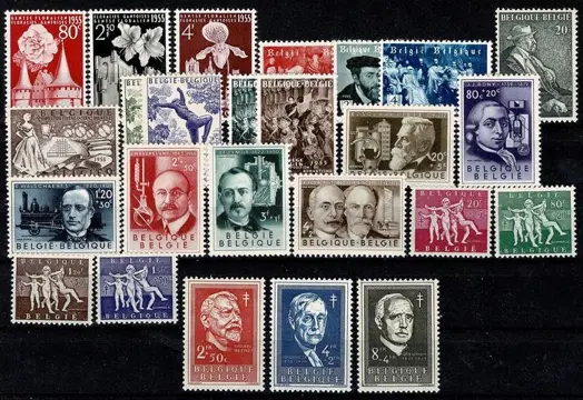 België 1955 - Volledige jaar 1955 - OBP 961/985