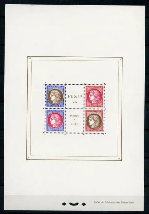 Frankrijk 1937 - Pexip, Paris exhibition block - Yvert bloc n°3