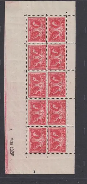 België 1926 - Antitering - OBP : 243 (velletje van 25) , 244 ongeplooid velletje van 10