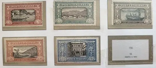Koninkrijk Italië - Alessandro Manzoni’s death, small set - Sassone N. 151/155