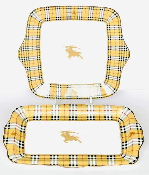 Burberry - Grote vierkante schotel &amp; lange schotel SET