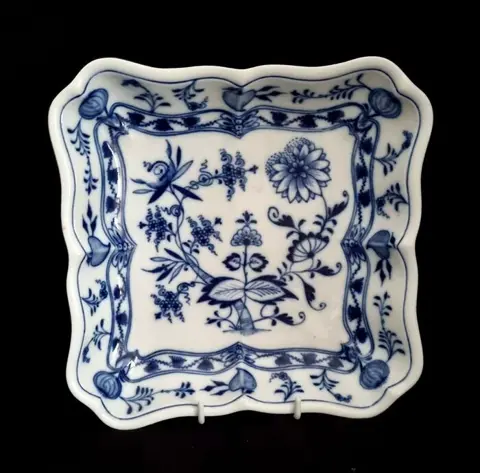 Meissen - Uienpatroon Exclusieve XL vierkante schaal 1e