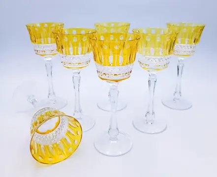 Fabergé - Maison Tatiana amberkleurige witte wijnglazen (7)