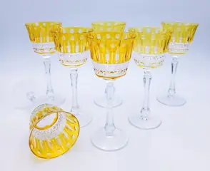 Fabergé - Maison Tatiana amberkleurige witte wijnglazen (7)