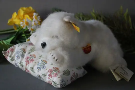 Steiff - Vintage - EAN 080746 - Whitey Whest Highland pup -