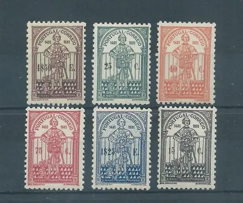 Portugal 1931 - 5e eeuwfeest van de dood van Nuno Álvares Pereira - Mundifil 537/42