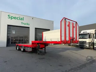 Jumbo 2-assige uitschuifbare semi-dieplader – 4 meter uitschuifbaar – gestuurde as – liftas