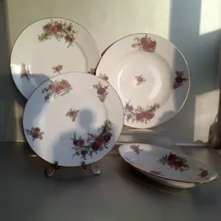 O.R.B Limoges France - 6 Ontbijt, 4 Diepe, 4 Diner Borden