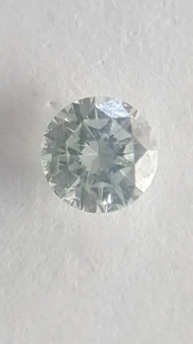 1 pcs Diamant - 0.12 ct - Rond - Kleurbehandeld - fancy
