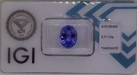 Blauwachtig violet Tanzaniet - 5.71 ct