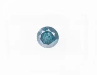 Diamant - 1.08 ct - Fancy Deep Greenish Blue colour treated