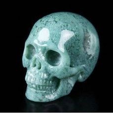 Verbazingwekkende Chrysopraas realistische schedel