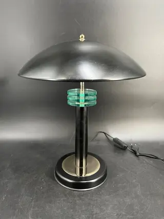 Shell Electric Co - Mushroom tafellamp metaal met glazen