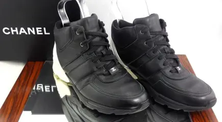 Chanel - rare black &amp; white basket sneakers - Sneakers