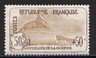 Frankrijk 1918 - 1st series Orphans n° 153, mint**, slightly adhesive gum but beautiful appearance. - Yvert