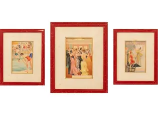 Art Deco litho schilderijen (3)